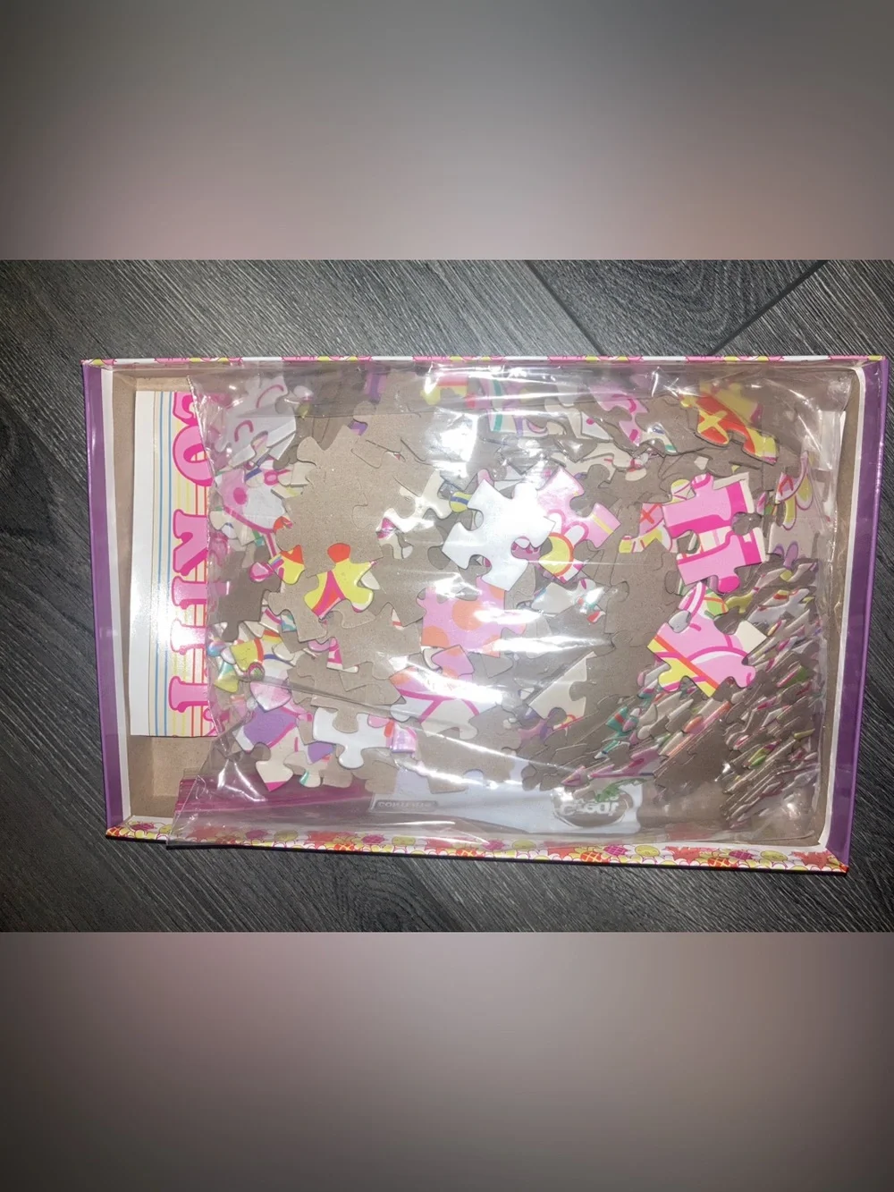 Hello Kitty Pink and Yellow Floral Cartoon Puzzle